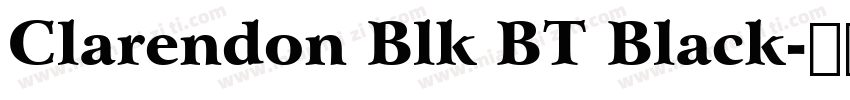 Clarendon Blk BT Black字体转换